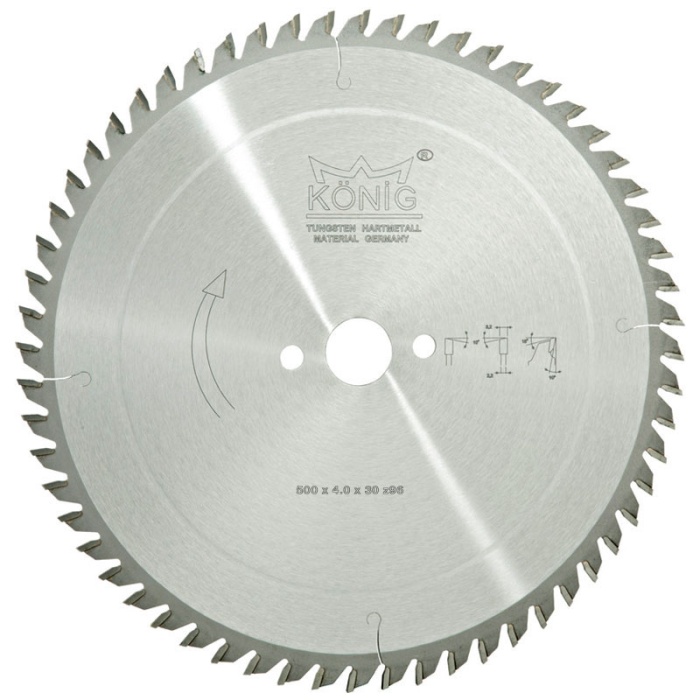 König Ahşap Elmas Testere Bıçağı 500X4,0X30X96Z