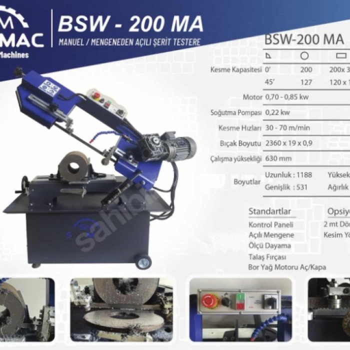 Sawmac Şerit Testere Makinası