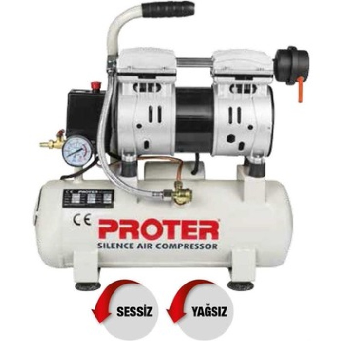 PROTER KOMPRESÖR SESSİZ & YAĞSIZ PR9S 9 LT.