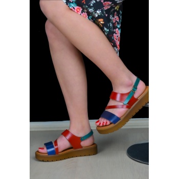 KADIN SANDALET HAKİKİ DERİ RENKLİ