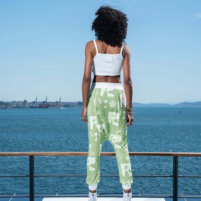 Kadin Su Yeşili Pantolon 15160