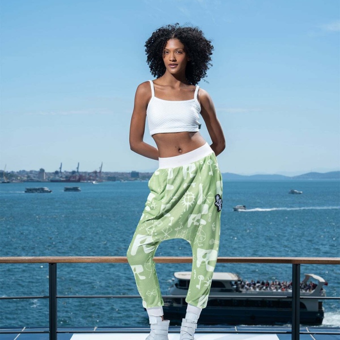 Kadin Su Yeşili Pantolon 15160