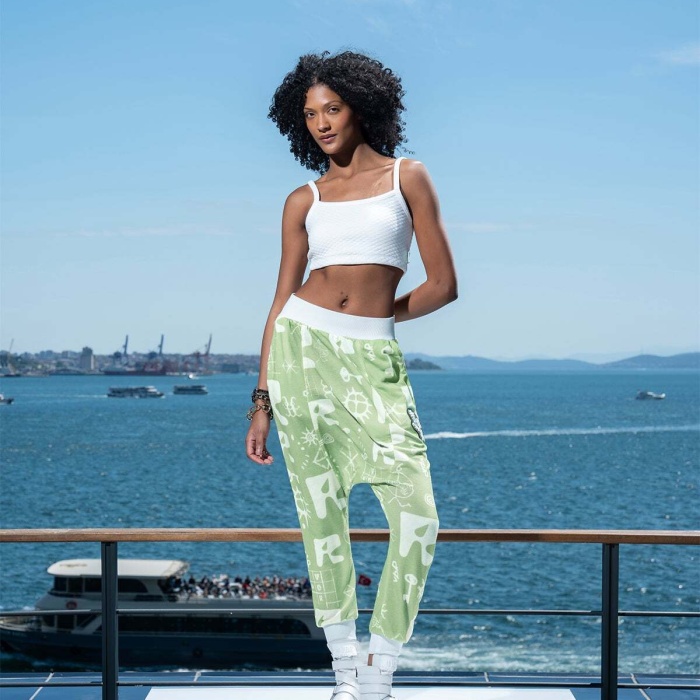 Kadin Su Yeşili Pantolon 15160