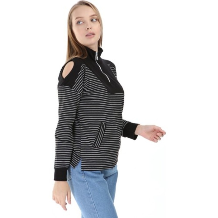 Yenikoza 9385 Kadın Sweat Siyah