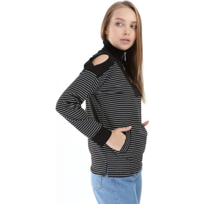 Yenikoza 9385 Kadın Sweat Siyah