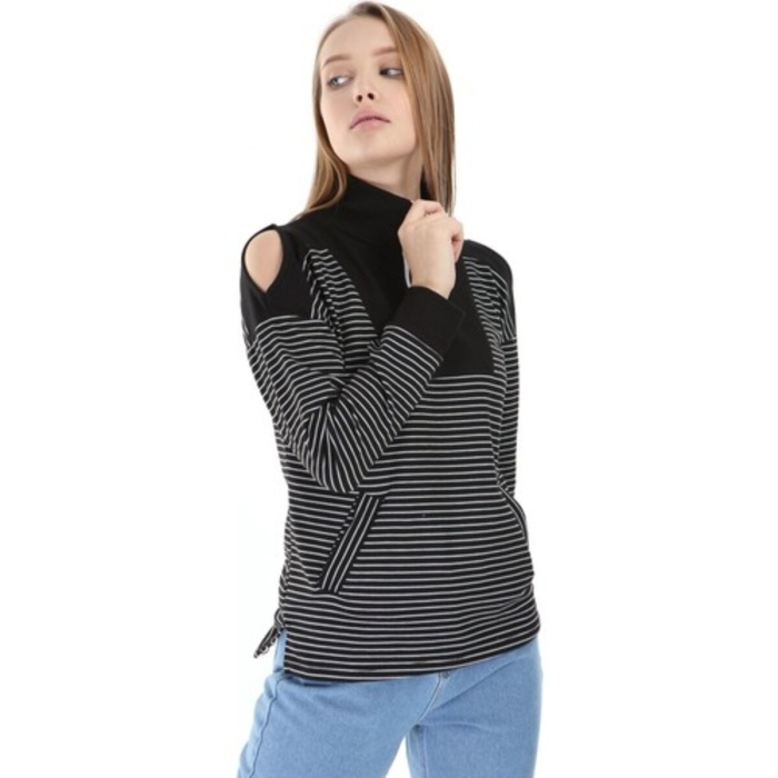 Yenikoza 9385 Kadın Sweat Siyah