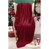 Tek Kişilik Çizgili Tv Battaniyesi 130x180 Cm Bordo