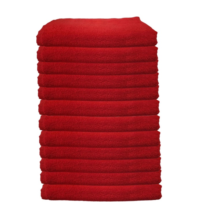 12li Boya Tutmayan Mikrofiber El Yüz Spor Kuaför Havlusu 50X90 Cm