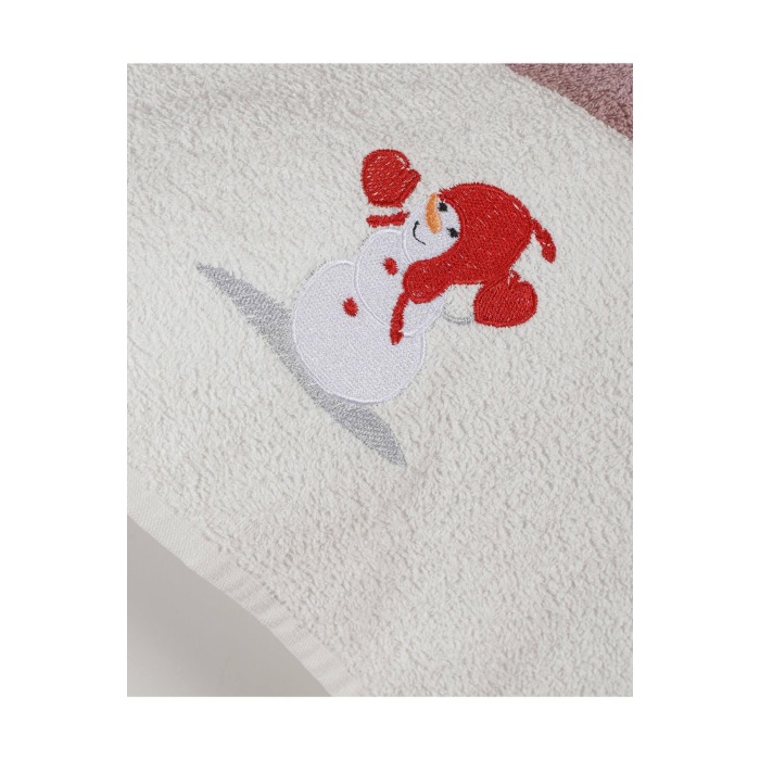 Banyo Havlusu Takımı Kardanadam Nakışlı