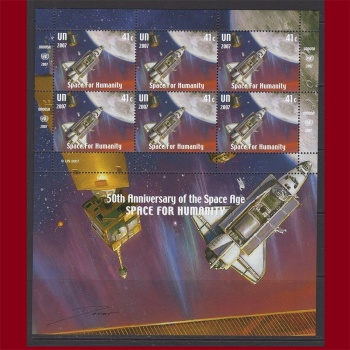 UZAY-2007 BİRLEŞMİŞ MİLLETLER/ NEW YORK-DAMGASIZ MNH BLOK/ KLEINBOGEN-NOMİNAL: $2.40