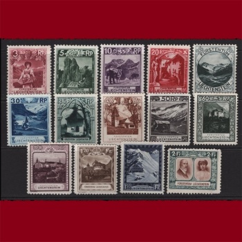 SÜREKLİ SERİ-1930 LIECHTENSTEIN-DAMGASIZ MNH TAM SET-MICHEL KD: 2000 EURO
