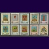 ŞEHİR ARMALARI-1968 SAN MARINO-DAMGASIZ MNH TAM SET