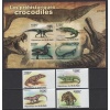 TARİH ÖNCESİ SÜRÜNGENLER-2011 BURUNDI-DAMGASIZ MNH BLOK + TAM SET-DANTELSİZ