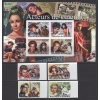 SİNEMA SANATÇILARI-2011 BURUNDI-DAMGASIZ MNH BLOK + TAM SET-DANTELSİZ