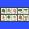 AĞAÇLAR-HAYVANLAR-1979 SAN MARINO-DAMGASIZ MNH TAM SET