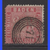 ALMAN EYALETLERİ-BADEN-1860 DAMGALI PUL-MICHEL #12-KD: 220 EURO (SOL ÜST VE SAĞ ALT KÖŞE DANTELİ EKSİK)