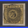 ALMAN EYALETLERİ-BADEN-1851 DAMGALI PUL-MICHEL #2-KD: 20 EURO