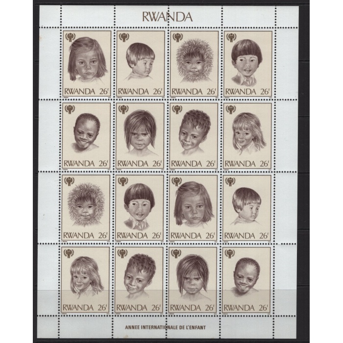 ÇOCUKLAR-1979 RWANDA-DAMGASIZ MNH KLEINBOGEN