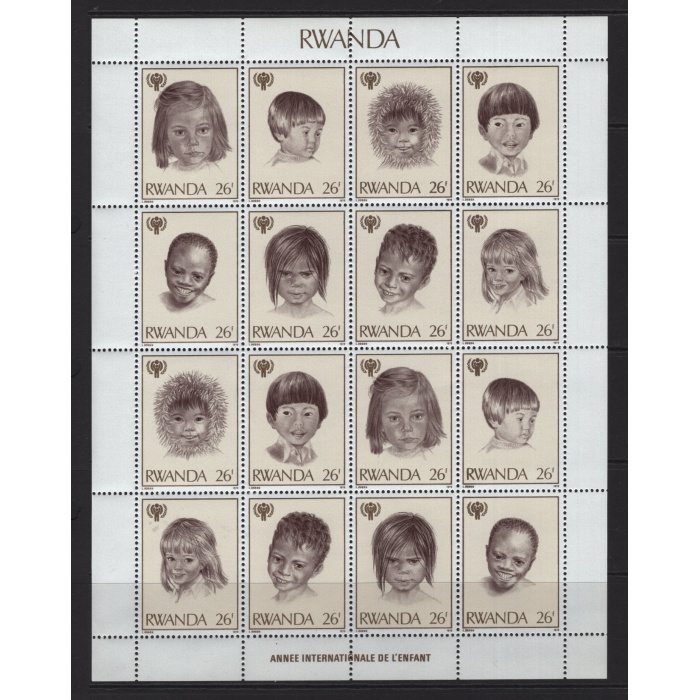 ÇOCUKLAR-1979 RWANDA-DAMGASIZ MNH KLEINBOGEN