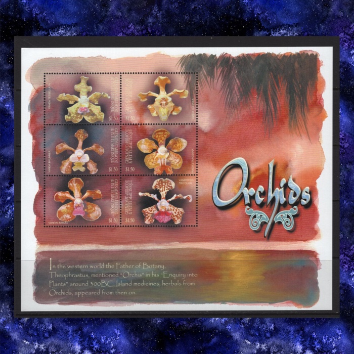ÇİÇEKLER-ORKİDELER-2002 GRENADA/ PETITE MARTINIQUE-DAMGASIZ MNH BLOK