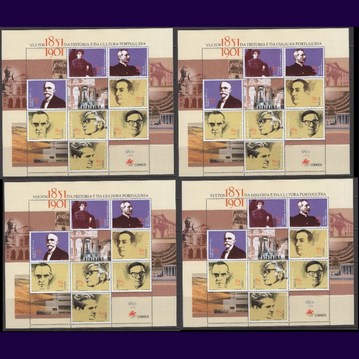 ÜNLÜLER-MİMARİ-2001 PORTEKİZ-4 ADET DAMGASIZ MNH KLEINBOGEN-NOMİNAL: 13,40 EURO