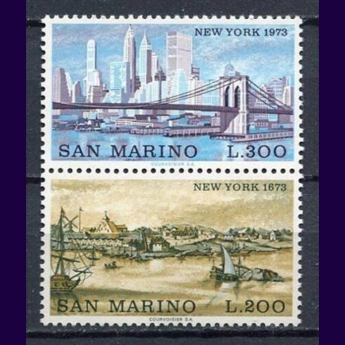 MİMARİ-NEW YORK-1973 SAN MARINO-DAMGASIZ MNH TAM SET