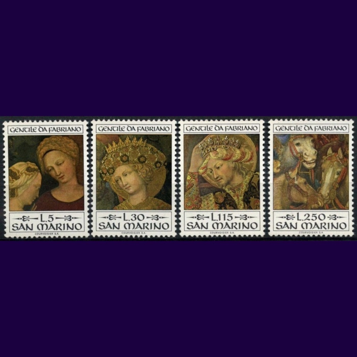TABLOLAR-1973 SAN MARINO-DAMGASIZ MNH TAM SET