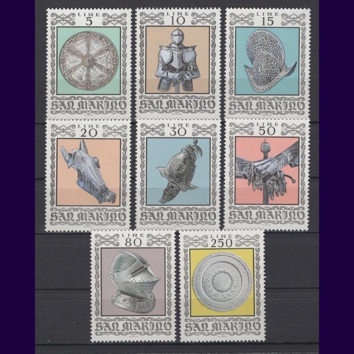 ASKERİ ZIRHLAR-1974 SAN MARINO-DAMGASIZ MNH TAM SET