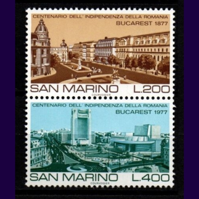 MİMARİ-BÜKREŞ-1977 SAN MARINO-DAMGASIZ MNH TAM SET