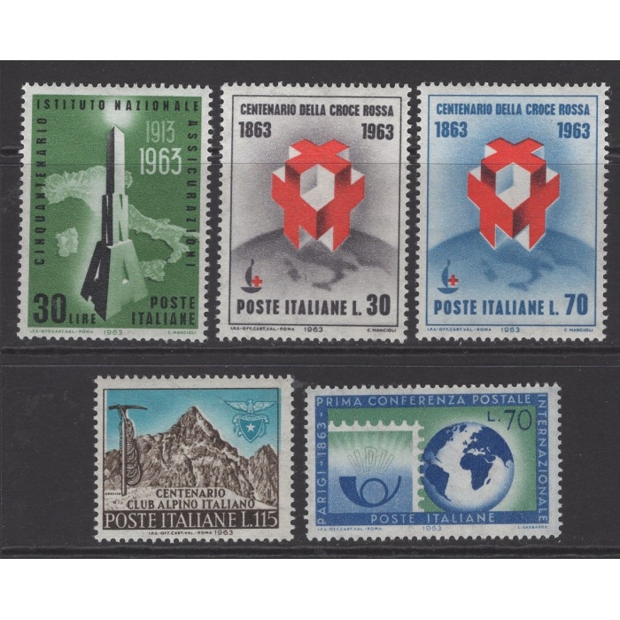 FARKLI TEMALAR-1963 İTALYA-DAMGASIZ MNH TAM SET