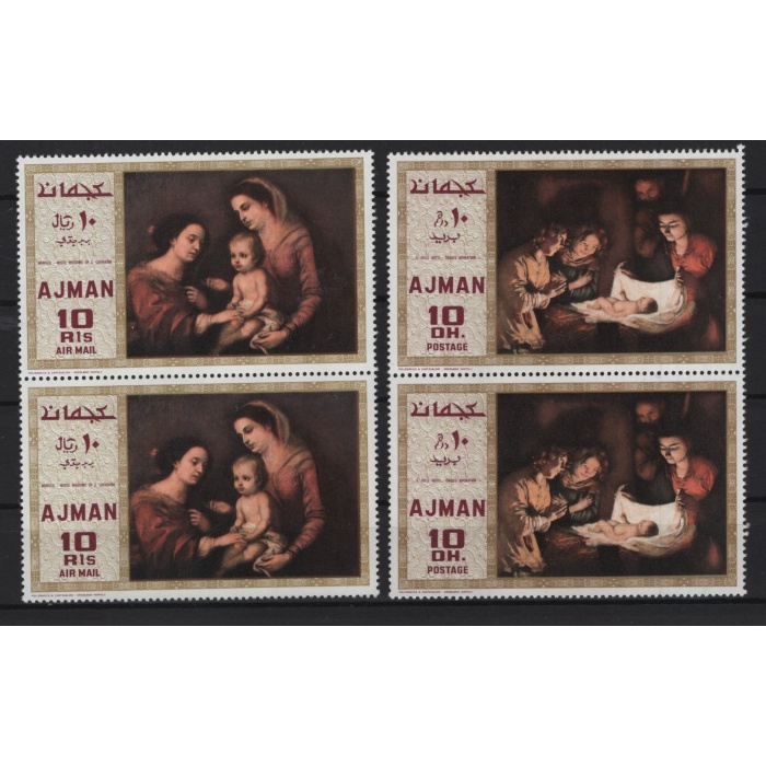 TABLOLAR-1969 AJMAN-DAMGASIZ MNH PER TAM SET