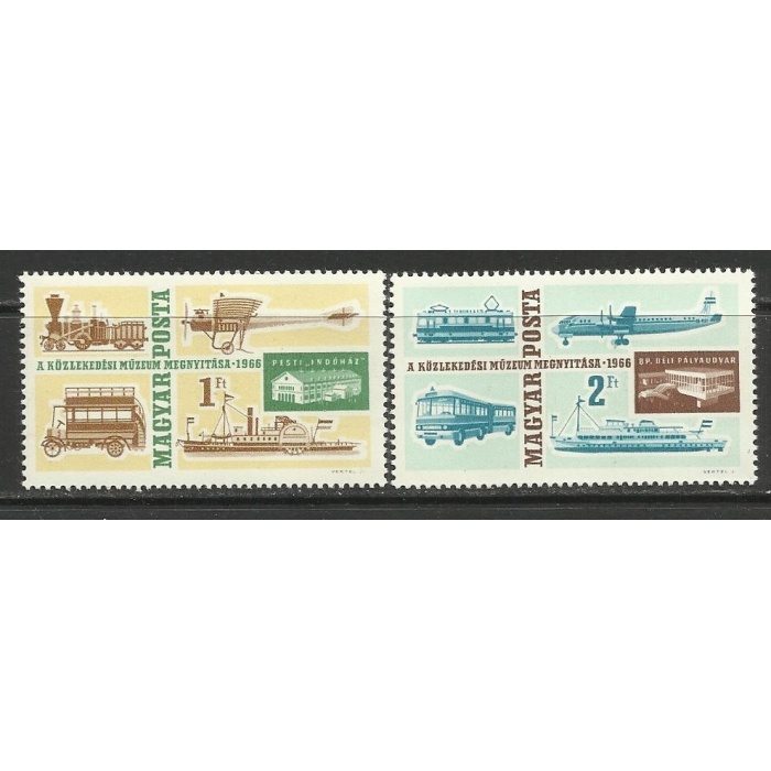 TAŞITLAR-1966 MACARİSTAN-DAMGASIZ MNH TAM SET