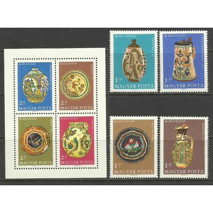 SERAMİK SANATI-PUL GÜNÜ-1968 MACARİSTAN-DAMGASIZ MNH TAM SET-SG KD: £15.30