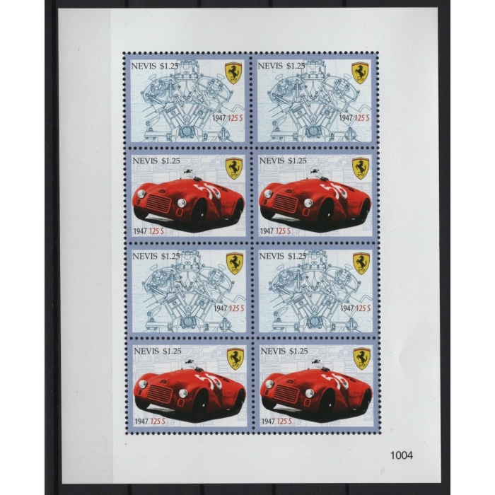 FERRARİ-2010 NEVIS-DAMGASIZ MNH KLEINBOGEN-SG KD: £10