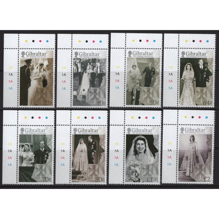 KRALİÇE ELIZABETH II-2017 GIBRALTAR-DAMGASIZ MNH TAM SET-NOMİNAL £6.76