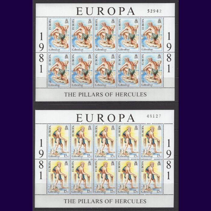AVRUPA CEPT-1981 GIBRALTAR-DAMGASIZ MNH KLEINBOGEN TAM SET-NOMİNAL: £2.40