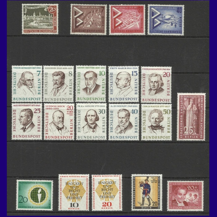 1957 BERLİN-DAMGASIZ MNH TAM YIL SETİ