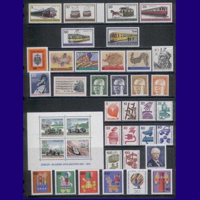 1971 BERLİN-DAMGASIZ MNH TAM YIL SETİ
