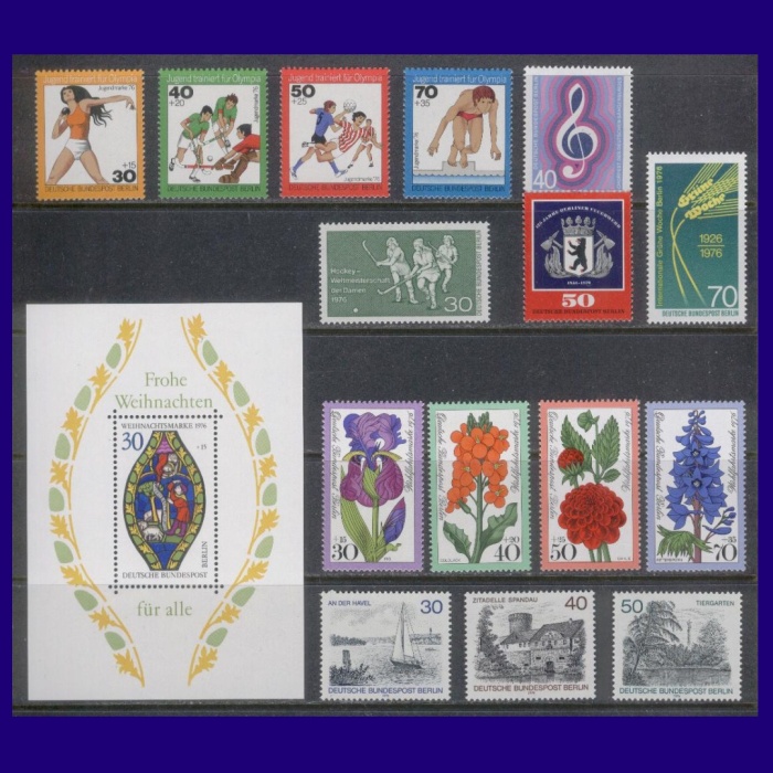 1976 BERLİN-DAMGASIZ MNH TAM YIL SETİ