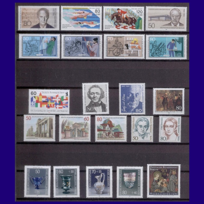1986 BERLİN-DAMGASIZ MNH TAM YIL SETİ