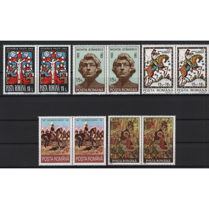 FARKLI TEMALAR-1993 ROMANYA-DAMGASIZ MNH PER TAM SETLER