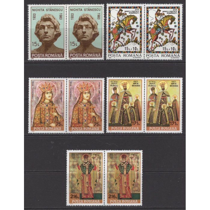 FARKLI TEMALAR-1993 ROMANYA-DAMGASIZ MNH PER TAM SET