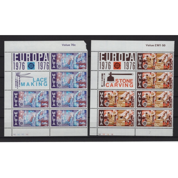 AVRUPA CEPT-1976 MALTA-DAMGASIZ MNH 10LU KLEINBOGEN TAM SET