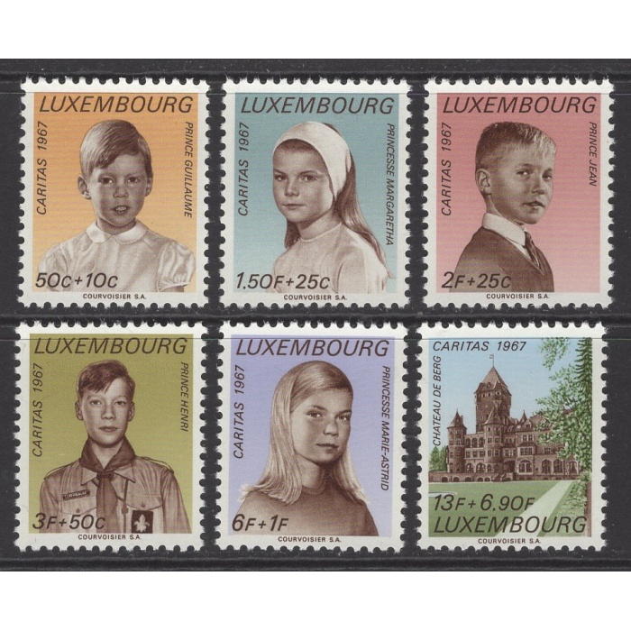 KRALİYET ÇOCUKLAR-1967 LÜKSEMBURG-DAMGASIZ MNH TAM SET
