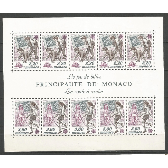 AVRUPA CEPT-1989 MONAKO-DAMGASIZ MNH BLOK