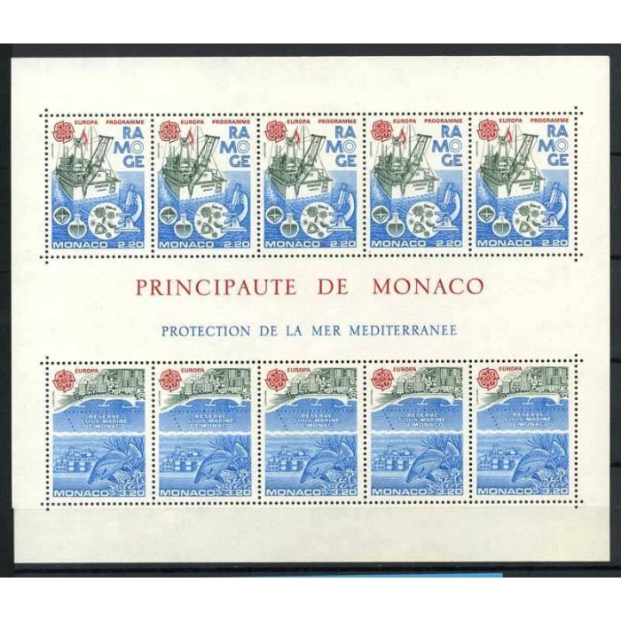AVRUPA CEPT-1986 MONAKO-DAMGASIZ MNH BLOK