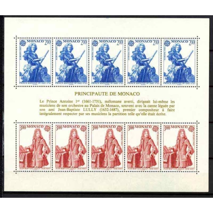 AVRUPA CEPT-1985 MONAKO-DAMGASIZ MNH BLOK