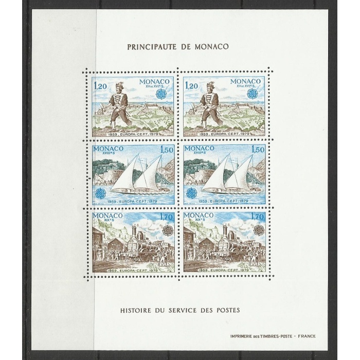 AVRUPA CEPT-1979 MONAKO-DAMGASIZ MNH BLOK