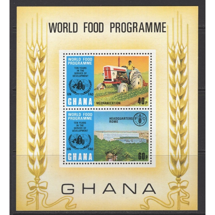 DÜNYA BESİN PROGRAMI-1976 GHANA-DAMGASIZ MNH BLOK