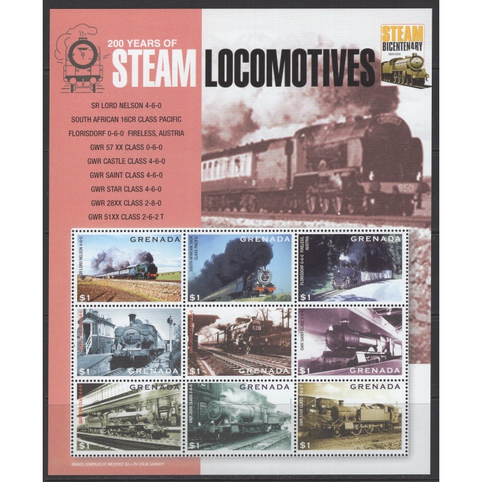 TRENLER-2004 GRENADA-DAMGASIZ MNH BLOK